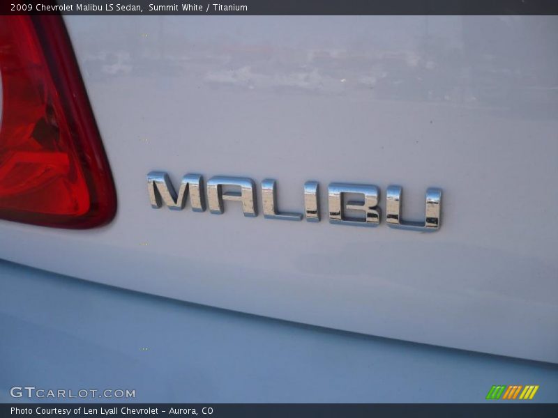 Summit White / Titanium 2009 Chevrolet Malibu LS Sedan