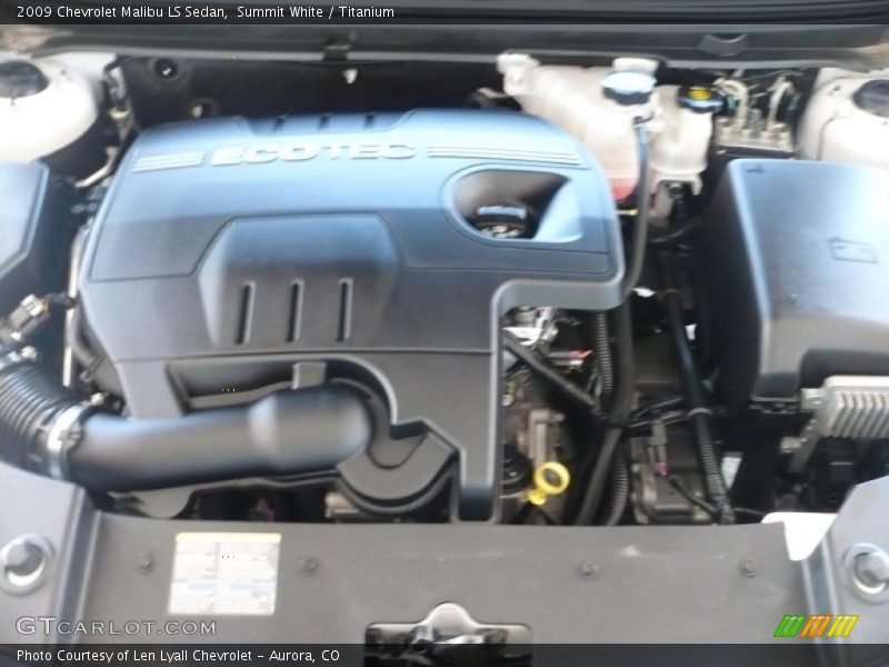 Summit White / Titanium 2009 Chevrolet Malibu LS Sedan