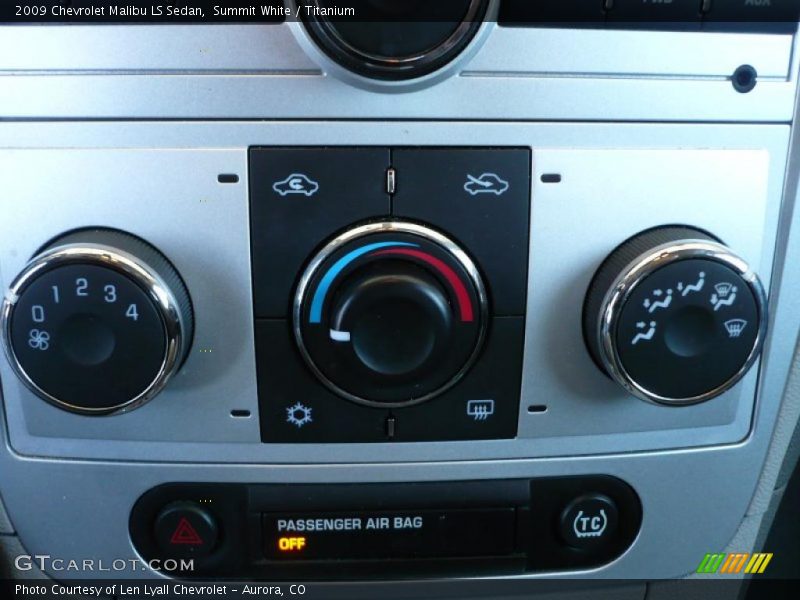 Summit White / Titanium 2009 Chevrolet Malibu LS Sedan