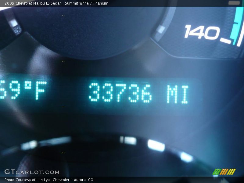Summit White / Titanium 2009 Chevrolet Malibu LS Sedan