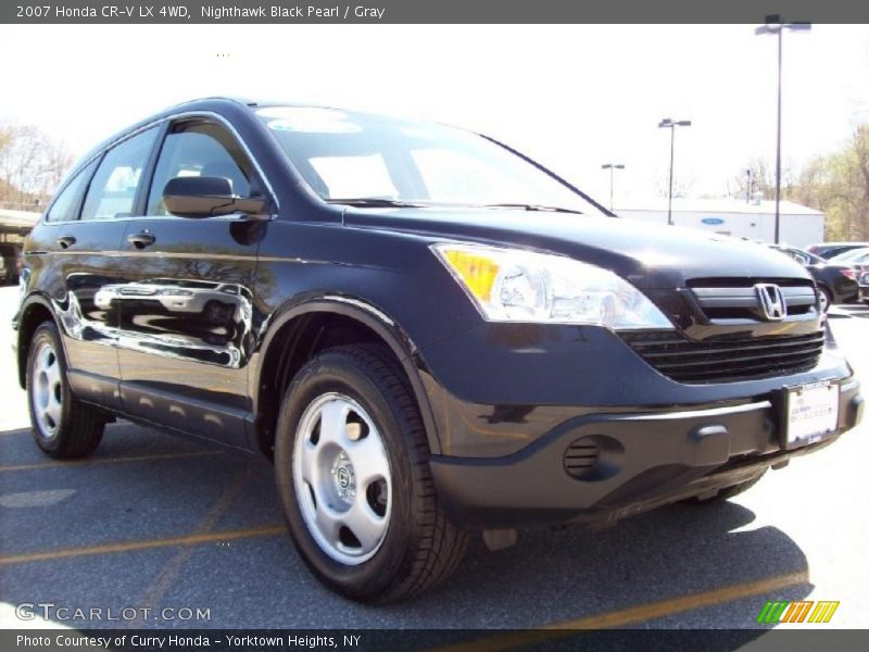 Nighthawk Black Pearl / Gray 2007 Honda CR-V LX 4WD