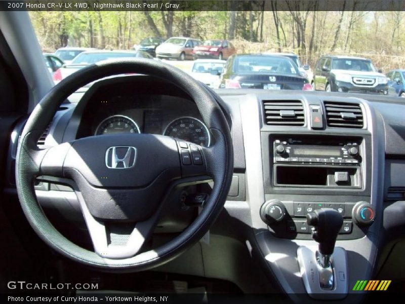 Nighthawk Black Pearl / Gray 2007 Honda CR-V LX 4WD