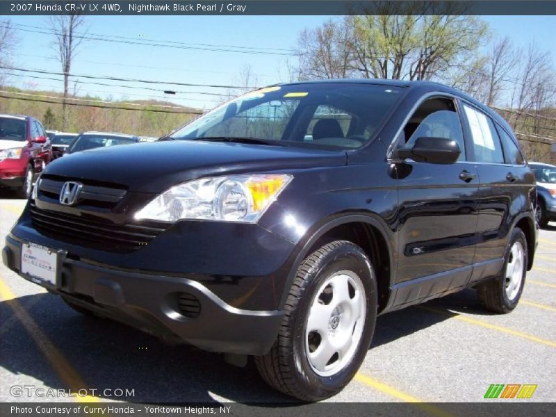Nighthawk Black Pearl / Gray 2007 Honda CR-V LX 4WD