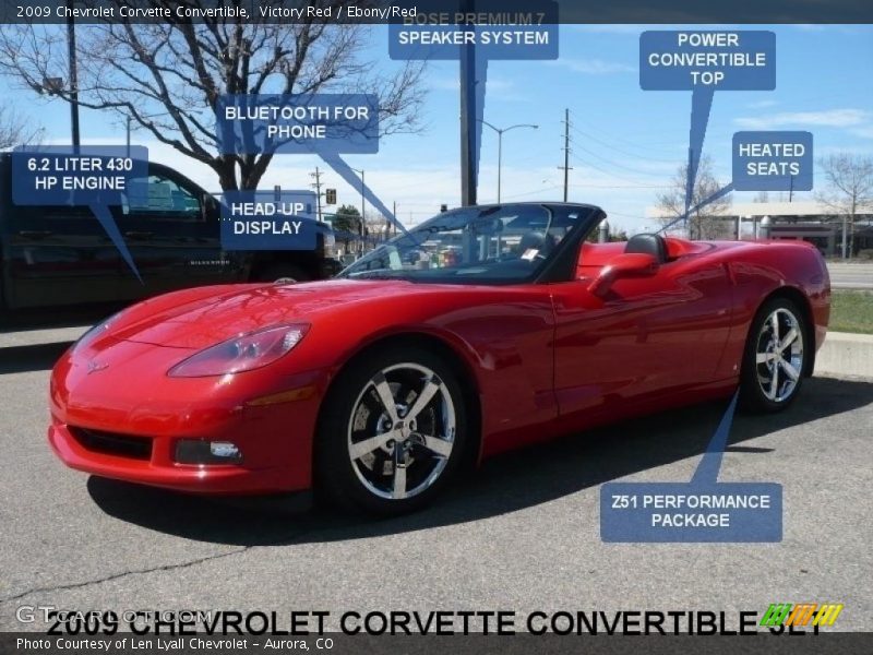 Victory Red / Ebony/Red 2009 Chevrolet Corvette Convertible