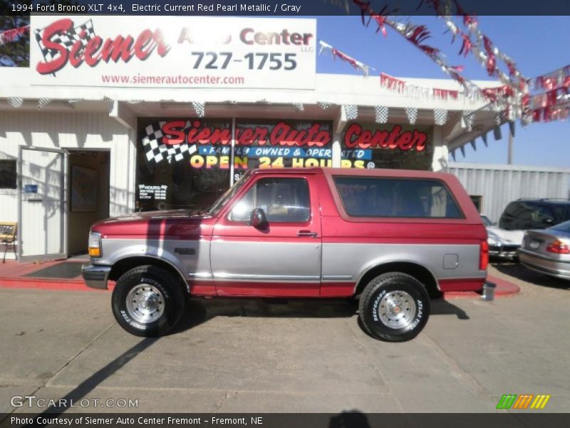Electric Current Red Pearl Metallic / Gray 1994 Ford Bronco XLT 4x4