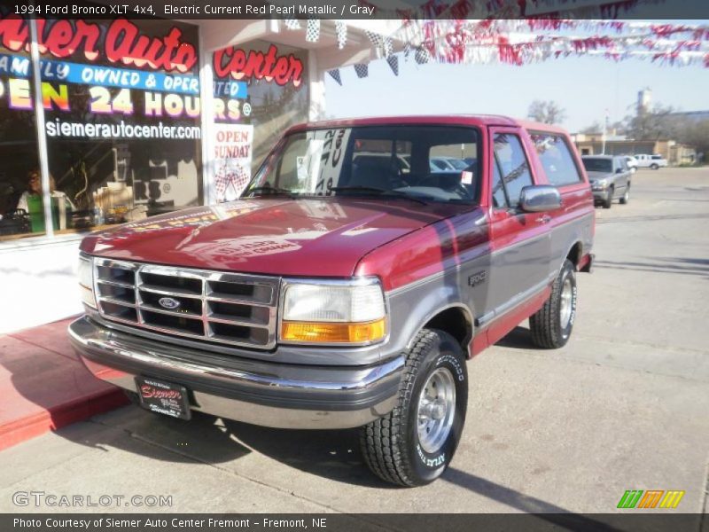 Electric Current Red Pearl Metallic / Gray 1994 Ford Bronco XLT 4x4