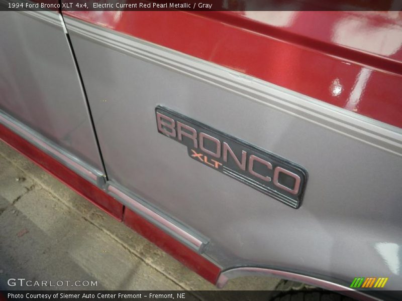 Electric Current Red Pearl Metallic / Gray 1994 Ford Bronco XLT 4x4