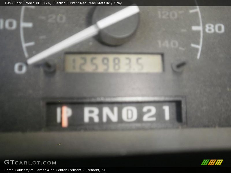 Electric Current Red Pearl Metallic / Gray 1994 Ford Bronco XLT 4x4