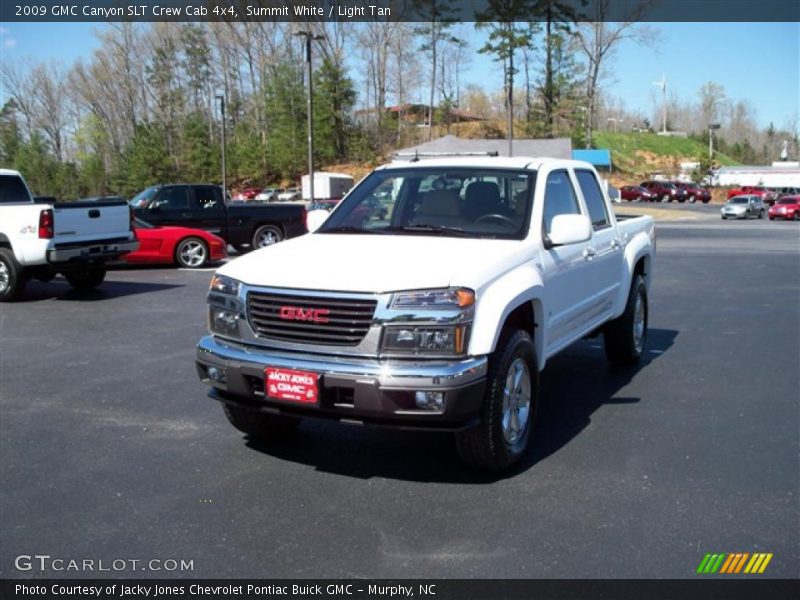 Summit White / Light Tan 2009 GMC Canyon SLT Crew Cab 4x4