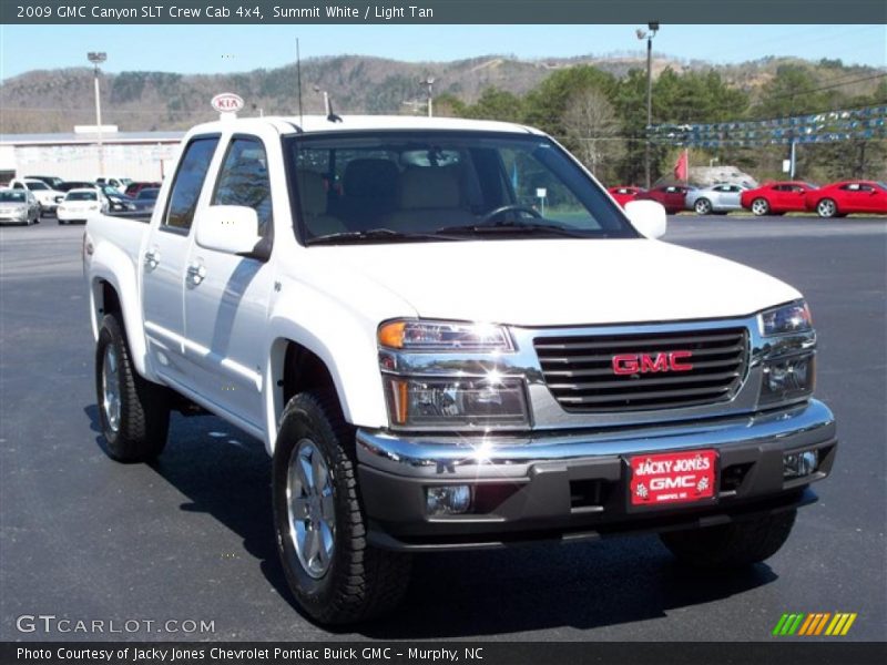 Summit White / Light Tan 2009 GMC Canyon SLT Crew Cab 4x4