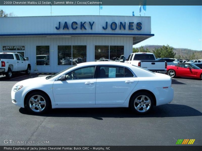 Summit White / Cocoa/Cashmere 2009 Chevrolet Malibu LS Sedan