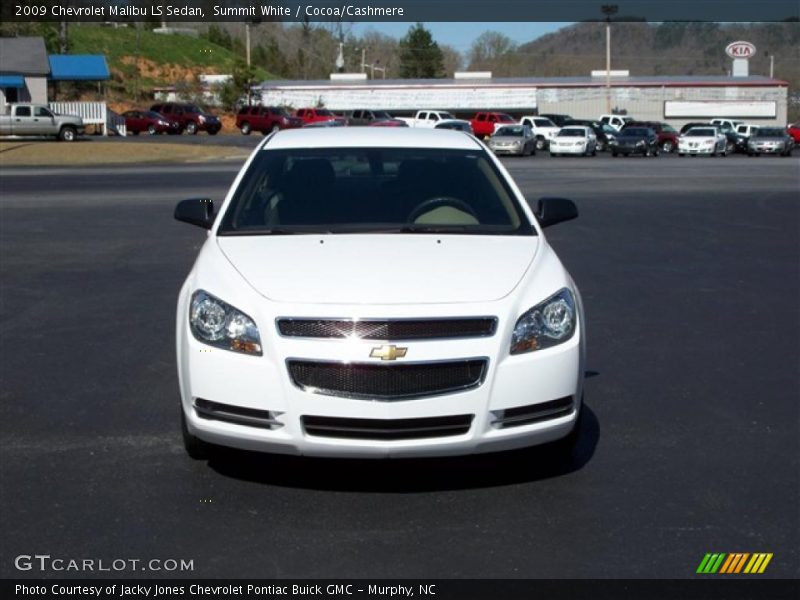 Summit White / Cocoa/Cashmere 2009 Chevrolet Malibu LS Sedan