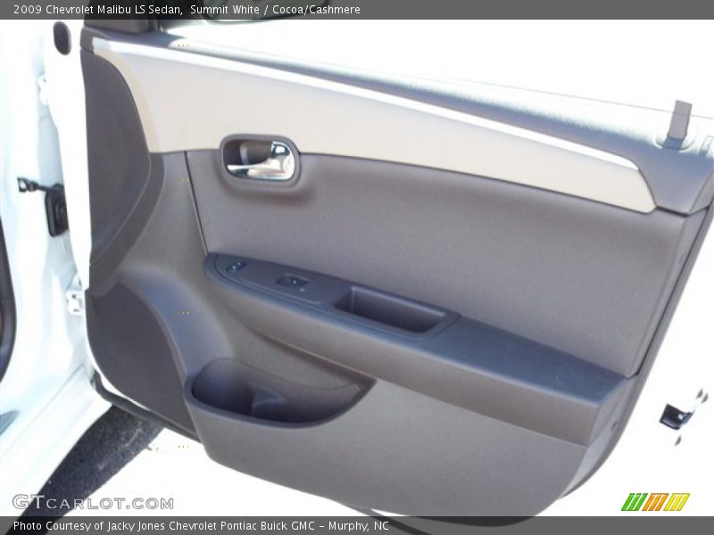 Summit White / Cocoa/Cashmere 2009 Chevrolet Malibu LS Sedan