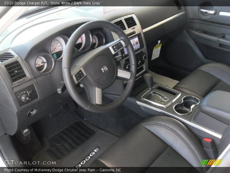 Stone White / Dark Slate Gray 2010 Dodge Charger R/T
