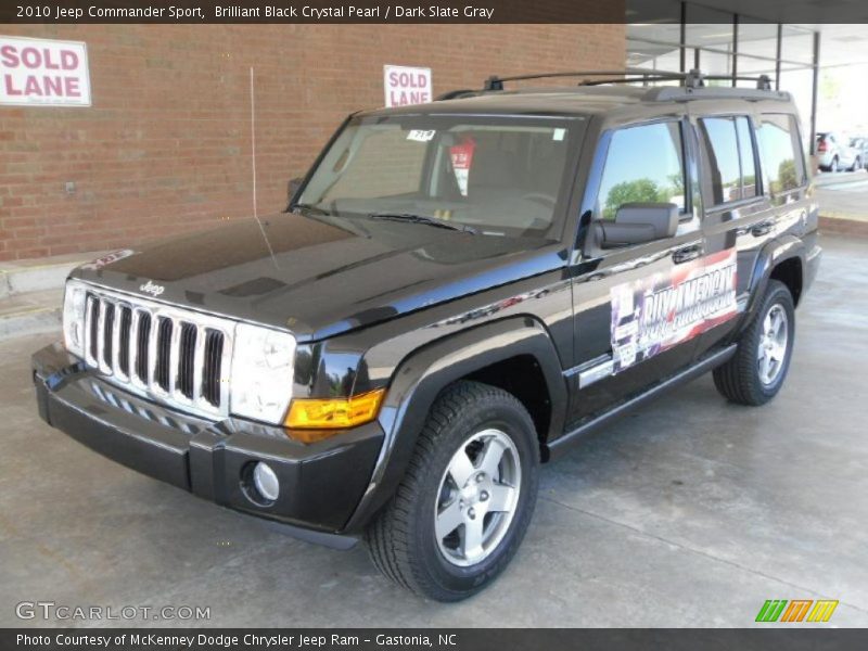 Brilliant Black Crystal Pearl / Dark Slate Gray 2010 Jeep Commander Sport