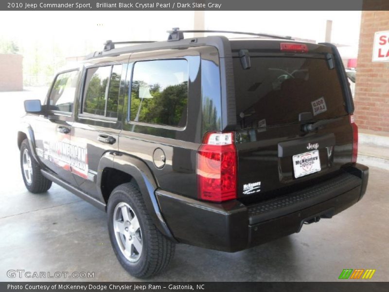 Brilliant Black Crystal Pearl / Dark Slate Gray 2010 Jeep Commander Sport