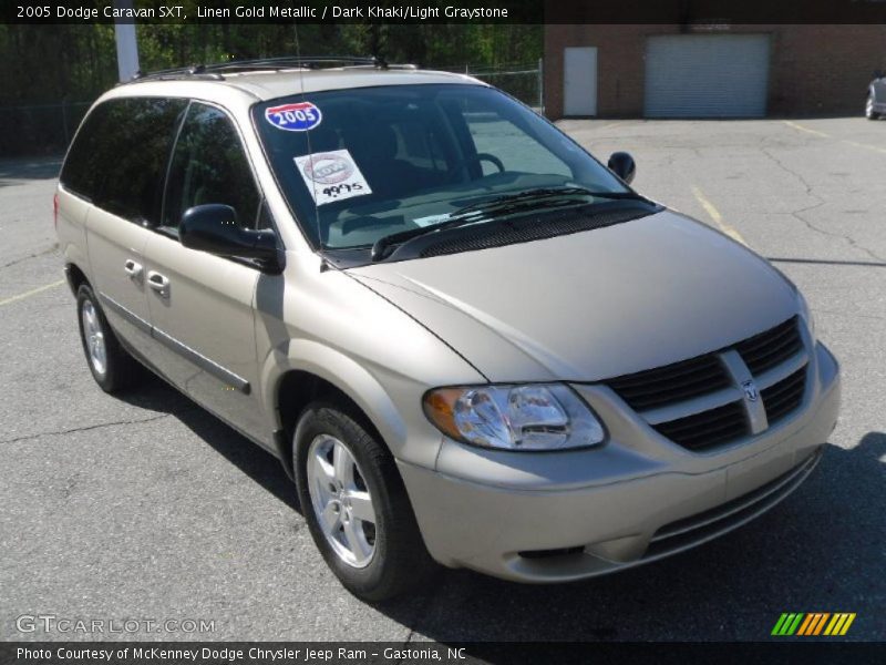 Linen Gold Metallic / Dark Khaki/Light Graystone 2005 Dodge Caravan SXT