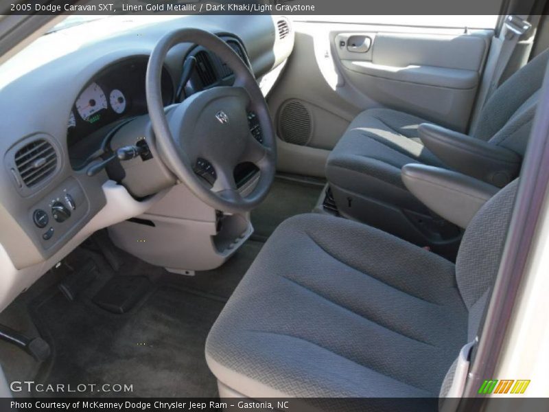 Linen Gold Metallic / Dark Khaki/Light Graystone 2005 Dodge Caravan SXT