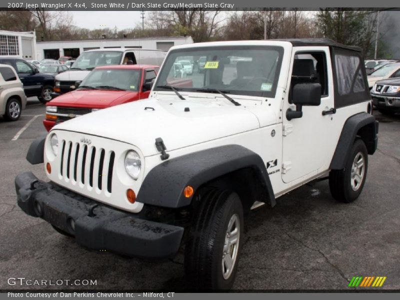 Stone White / Dark Slate Gray/Medium Slate Gray 2007 Jeep Wrangler X 4x4