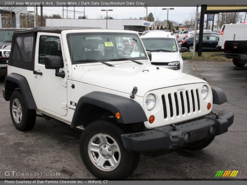 Stone White / Dark Slate Gray/Medium Slate Gray 2007 Jeep Wrangler X 4x4