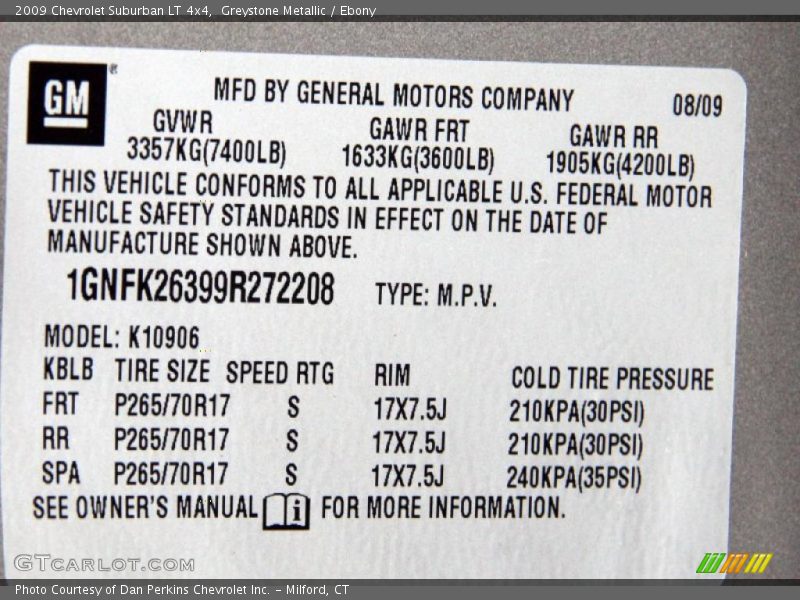 Greystone Metallic / Ebony 2009 Chevrolet Suburban LT 4x4
