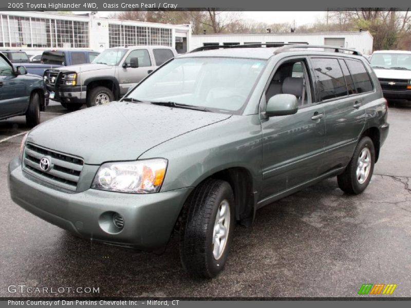 Oasis Green Pearl / Gray 2005 Toyota Highlander 4WD