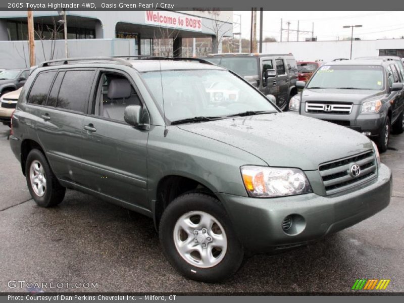 Oasis Green Pearl / Gray 2005 Toyota Highlander 4WD