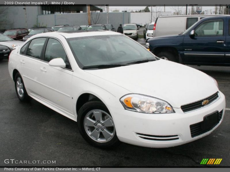 White / Ebony 2009 Chevrolet Impala LT