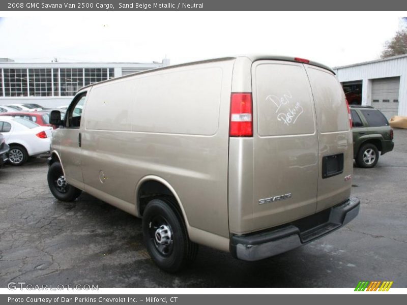 Sand Beige Metallic / Neutral 2008 GMC Savana Van 2500 Cargo