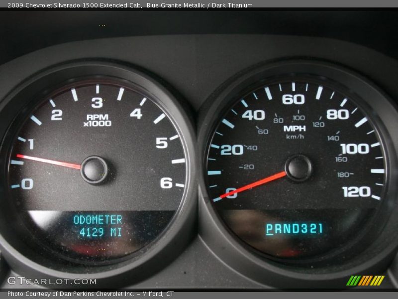 Blue Granite Metallic / Dark Titanium 2009 Chevrolet Silverado 1500 Extended Cab