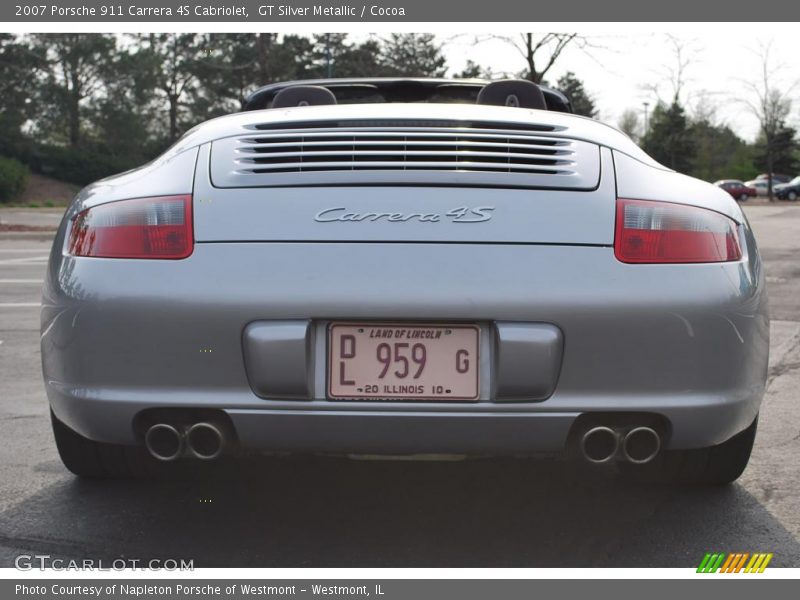 GT Silver Metallic / Cocoa 2007 Porsche 911 Carrera 4S Cabriolet