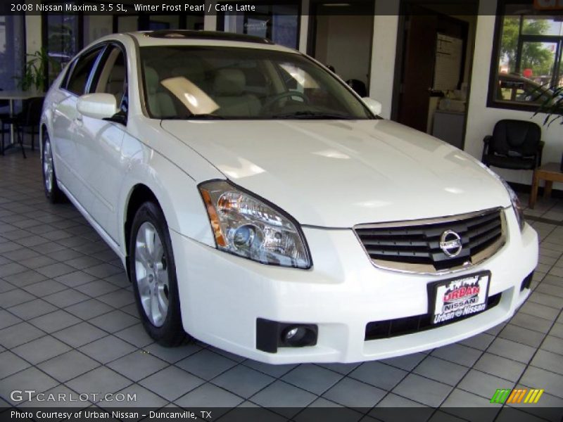 Winter Frost Pearl / Cafe Latte 2008 Nissan Maxima 3.5 SL