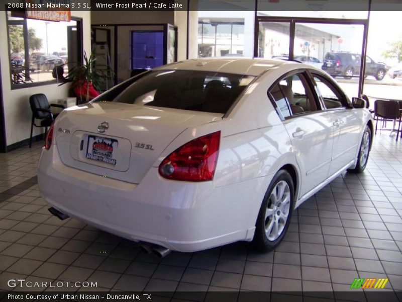 Winter Frost Pearl / Cafe Latte 2008 Nissan Maxima 3.5 SL