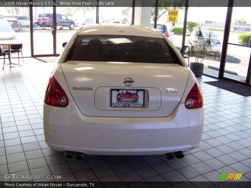 Winter Frost Pearl / Cafe Latte 2008 Nissan Maxima 3.5 SL