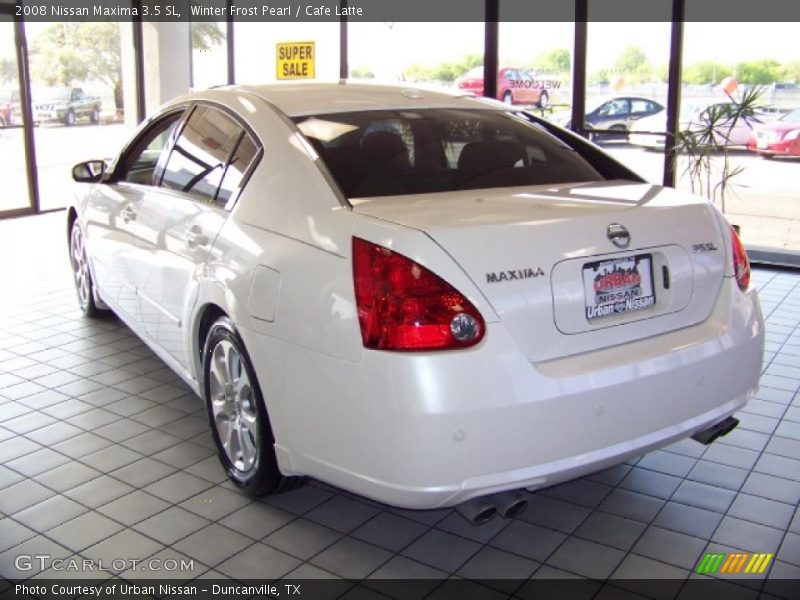 Winter Frost Pearl / Cafe Latte 2008 Nissan Maxima 3.5 SL