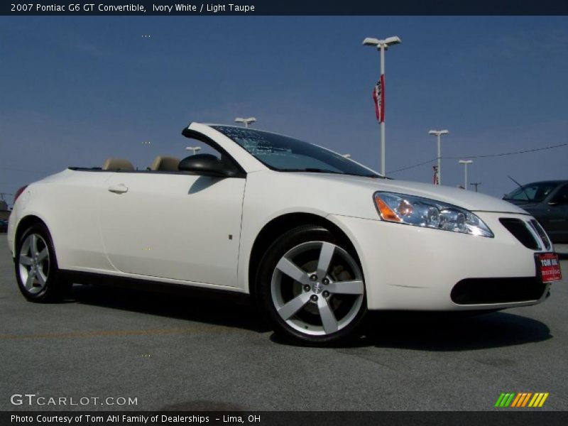 Ivory White / Light Taupe 2007 Pontiac G6 GT Convertible