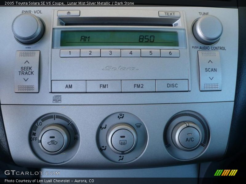 Lunar Mist Silver Metallic / Dark Stone 2005 Toyota Solara SE V6 Coupe