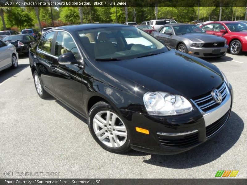 Black / Pure Beige 2007 Volkswagen Jetta Wolfsburg Edition Sedan