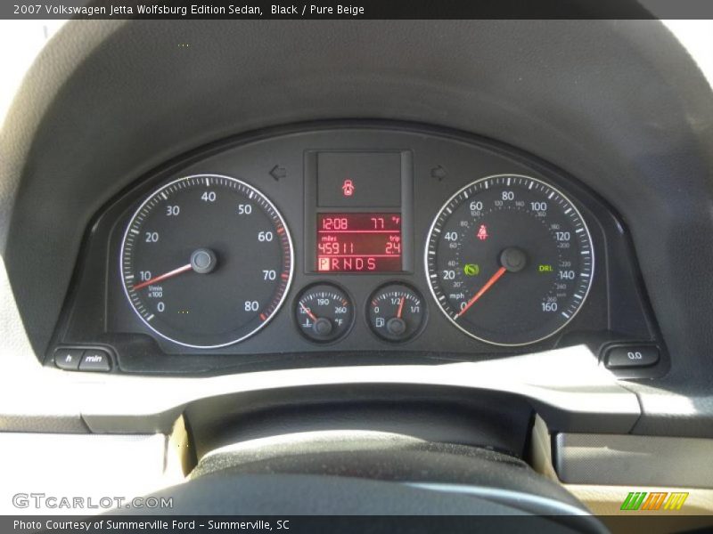Black / Pure Beige 2007 Volkswagen Jetta Wolfsburg Edition Sedan