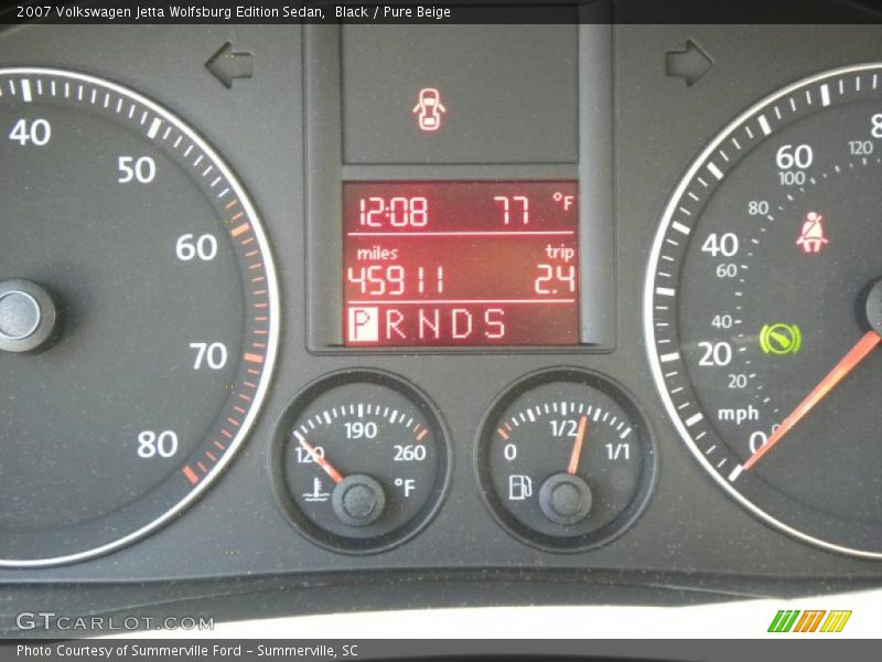 Black / Pure Beige 2007 Volkswagen Jetta Wolfsburg Edition Sedan