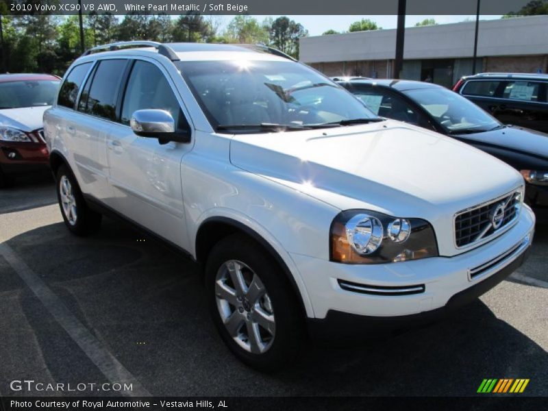 White Pearl Metallic / Soft Beige 2010 Volvo XC90 V8 AWD