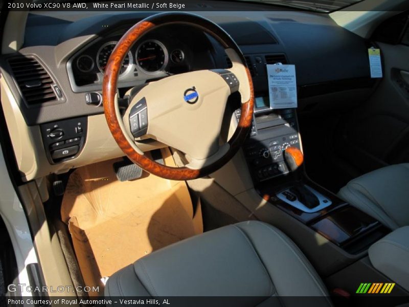 White Pearl Metallic / Soft Beige 2010 Volvo XC90 V8 AWD