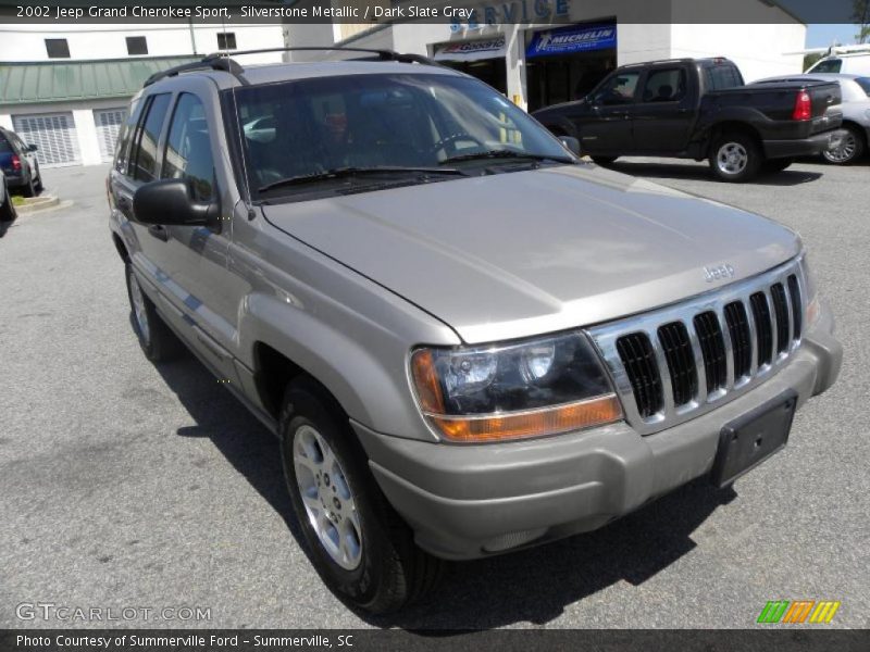 Silverstone Metallic / Dark Slate Gray 2002 Jeep Grand Cherokee Sport