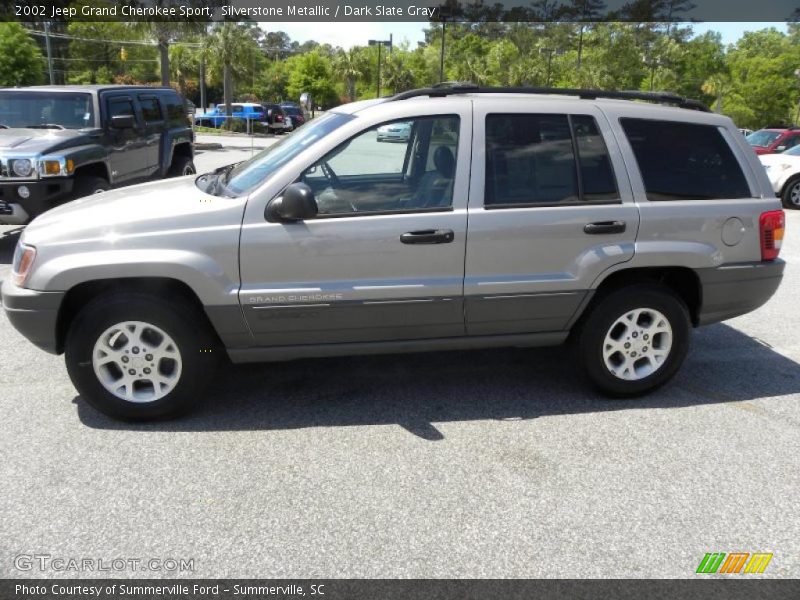 Silverstone Metallic / Dark Slate Gray 2002 Jeep Grand Cherokee Sport