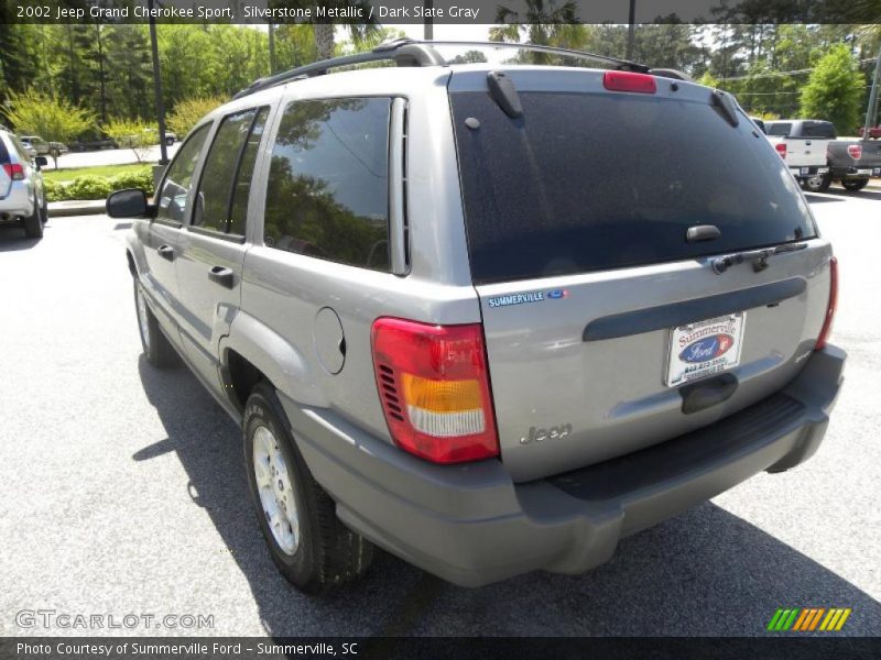 Silverstone Metallic / Dark Slate Gray 2002 Jeep Grand Cherokee Sport