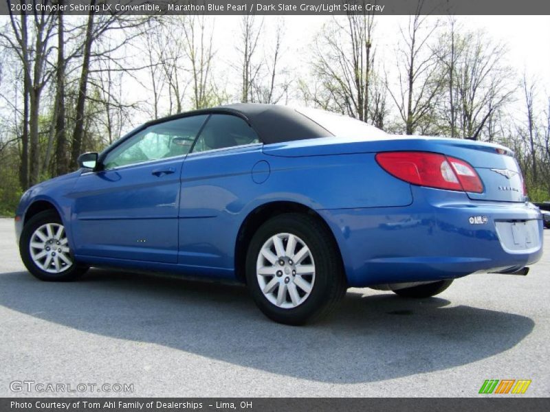 Marathon Blue Pearl / Dark Slate Gray/Light Slate Gray 2008 Chrysler Sebring LX Convertible