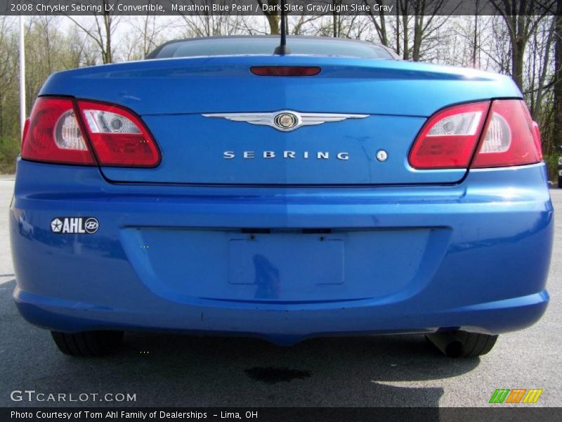 Marathon Blue Pearl / Dark Slate Gray/Light Slate Gray 2008 Chrysler Sebring LX Convertible