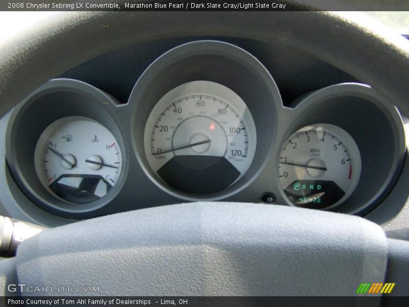 Marathon Blue Pearl / Dark Slate Gray/Light Slate Gray 2008 Chrysler Sebring LX Convertible