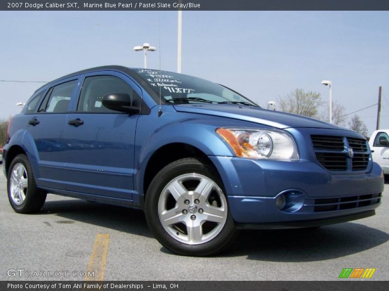 Marine Blue Pearl / Pastel Slate Gray/Blue 2007 Dodge Caliber SXT