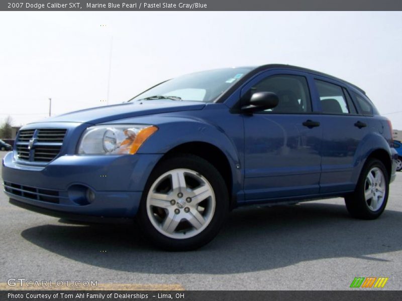 Marine Blue Pearl / Pastel Slate Gray/Blue 2007 Dodge Caliber SXT